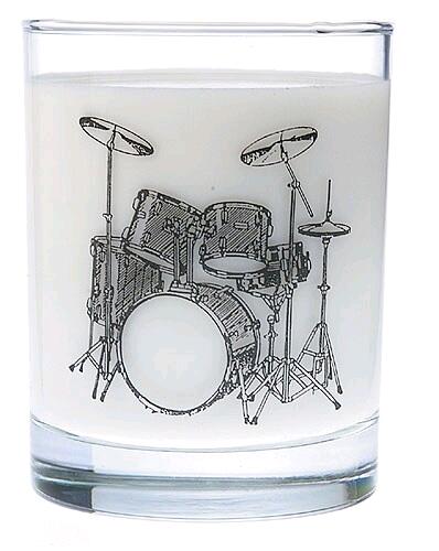 Music Sales Ltd Clear Glass Tumbler: Drum Set : photo 1