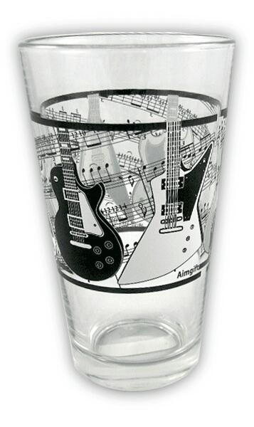 Music Sales Glass Tumbler - Electric Guitars / Music : photo 1