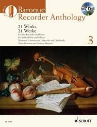 Baroque Recorder Anthology Vol. 3 21 Works for Treble Recorder with Piano   Treble Recorder and Keyboard Instrument Buch + CD  ED 13324 : photo 1