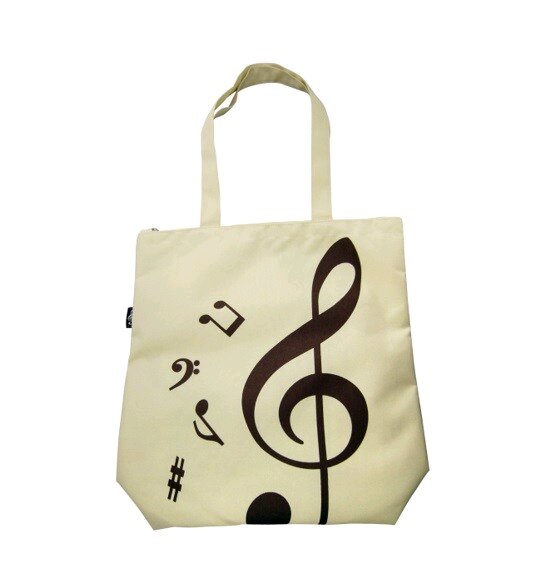 Music Sales Treble Clef Tote Bag: Beige : photo 1