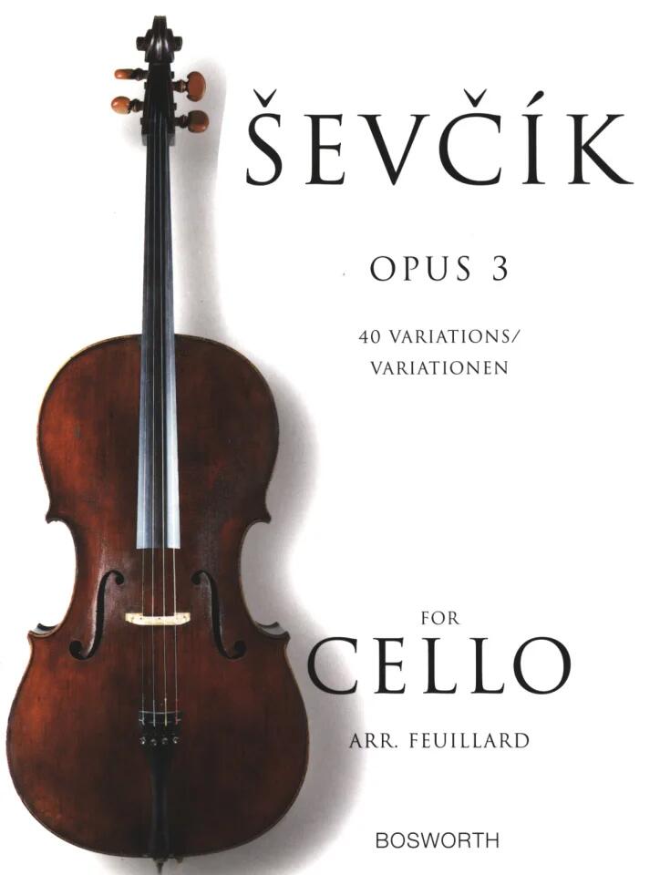 40 variations pour violoncelle Op.3 Otakar Sevcik Arr. L.R. Feuillard : photo 1