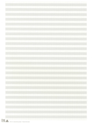 HUG Musikverlage SCA124 Système Siestrop Carpentier 24 portées (270 x 360mm) par lot de 5 feuilles