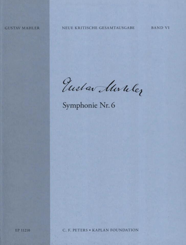 Symphonie 6 de Gustav Mahler, Study score, EP 11210 (édition 2010) : photo 1