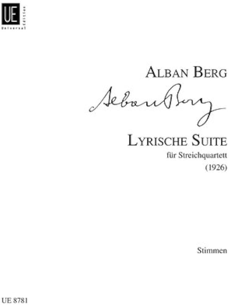Lyrische Suite  Alban Berg  Streichquartett Stimmen-Set  UE 8781 : photo 1