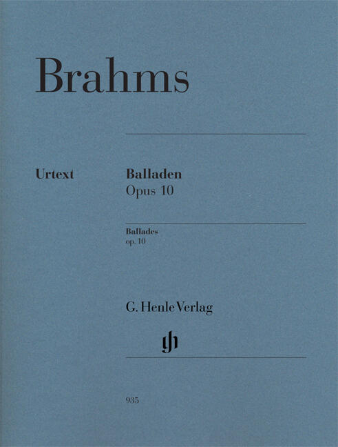 Brahms Balladen Op.10Ballades Op.10 - Urtext : photo 1