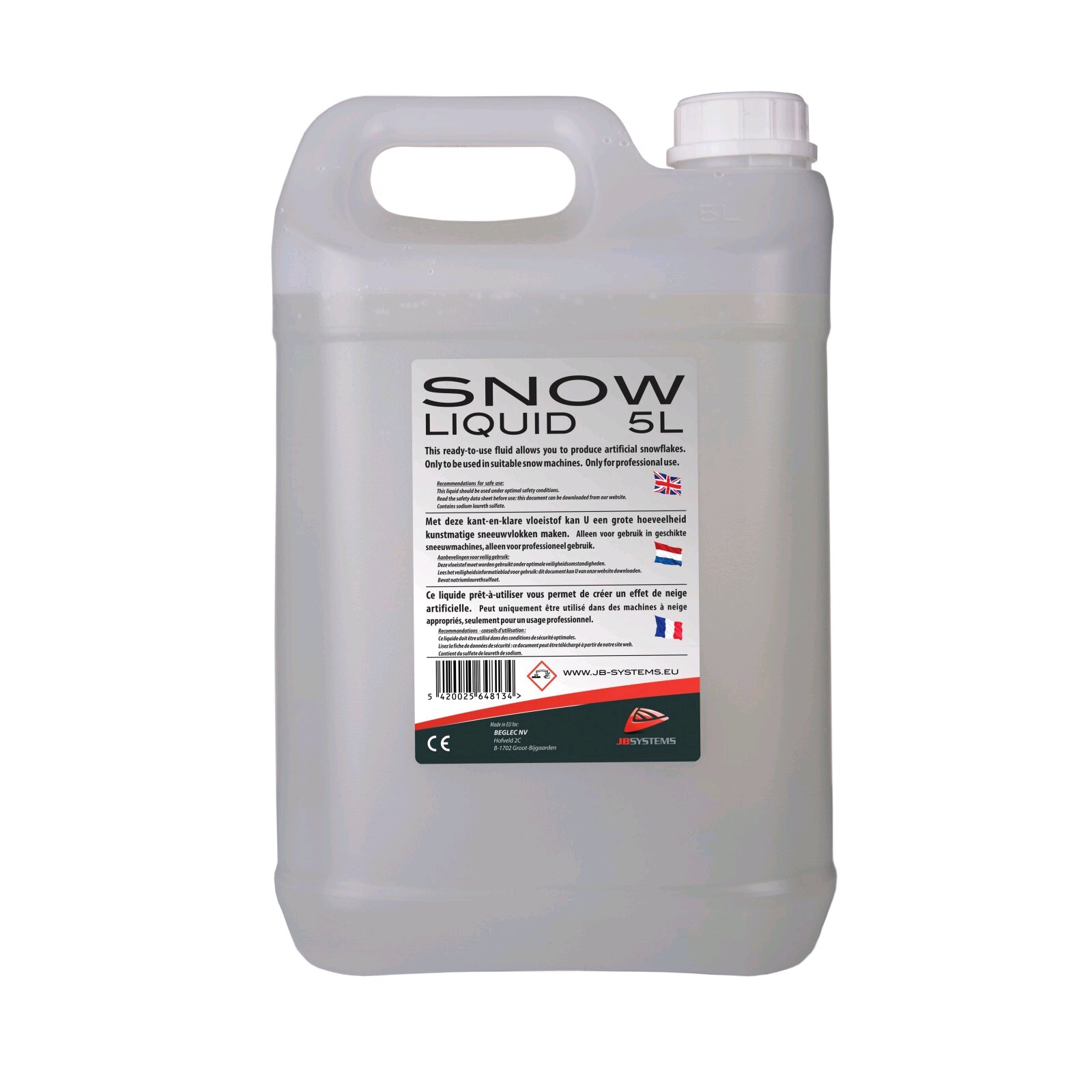 JBSYSTEMS SNOW LIQUID 5L Liquide pour machine à neige : photo 1