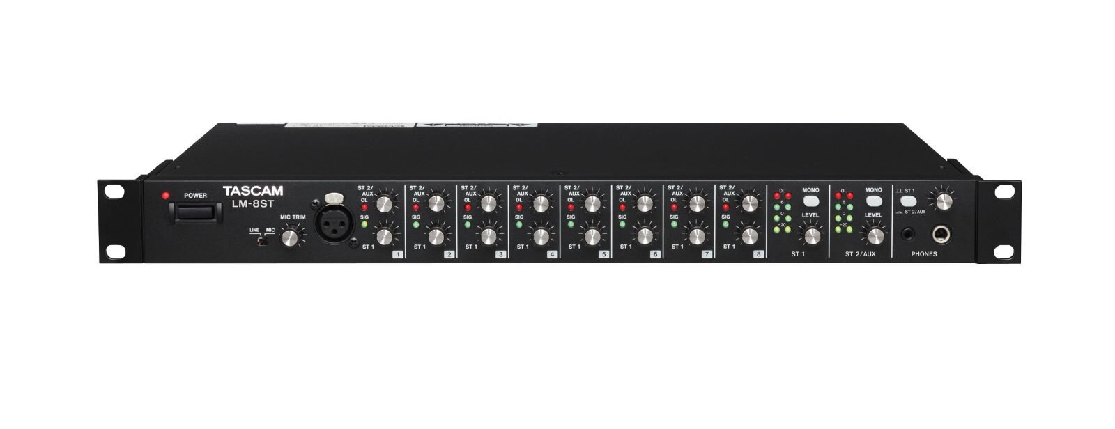 Tascam LM-8ST Line Mixer 8 Stereo-Ins + Mic / Line-In auf Frontplatte 1U : photo 1