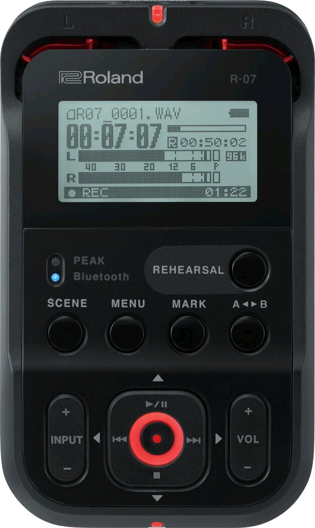 Roland R-07 (BK) Tragbarer Audiorecorder Schwarz : photo 1