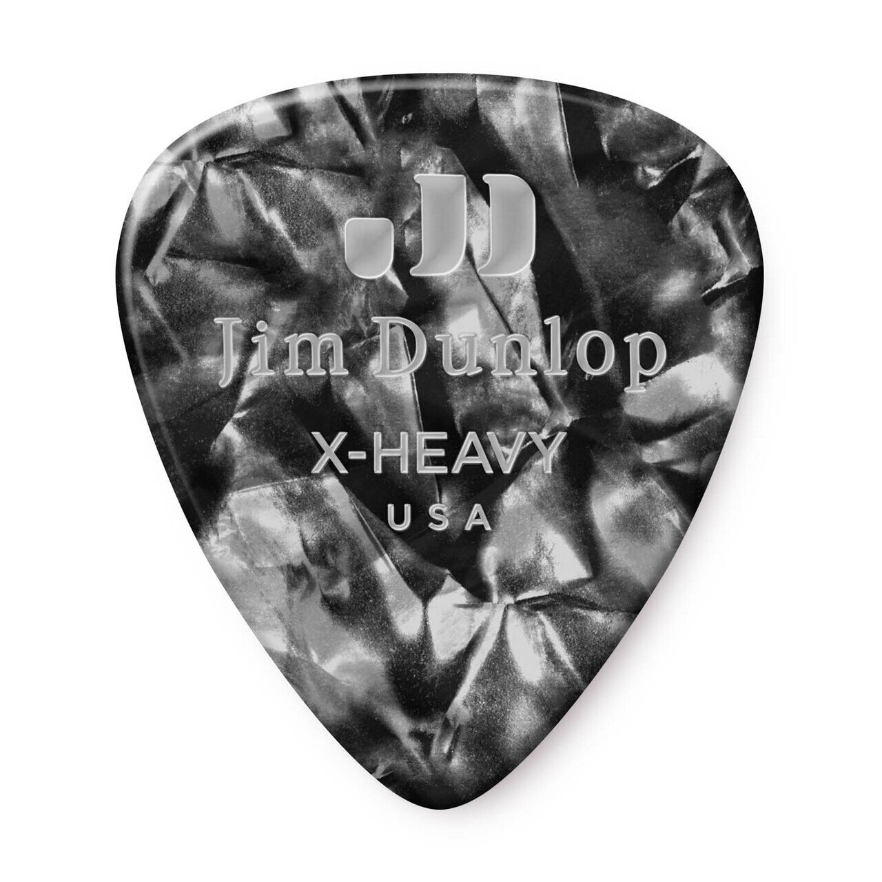 Dunlop Picks Genuine Celluloid Classic Black Pearloid Extra Heavy Player