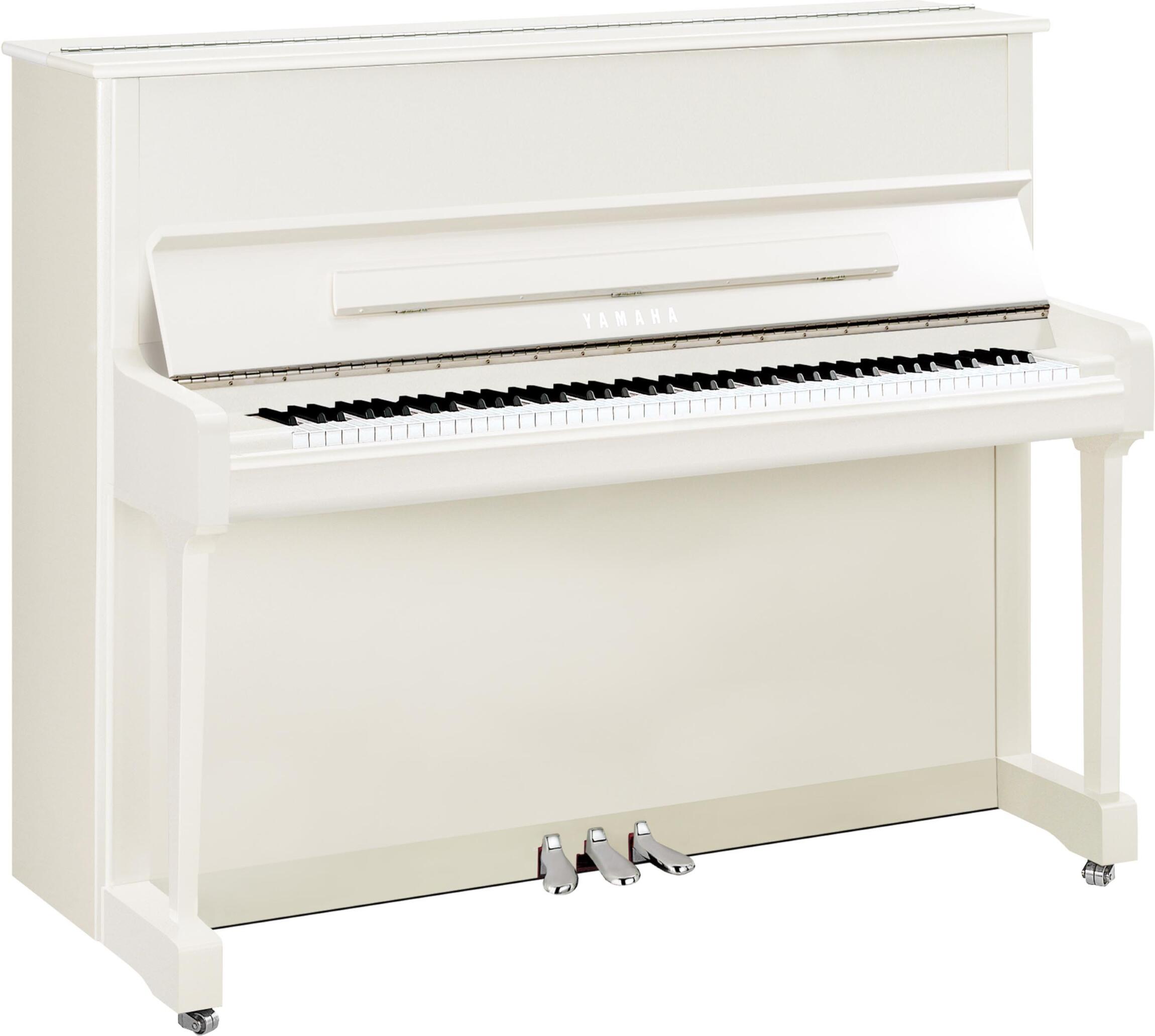 Yamaha Pianos Acoustic P121 PWHC Blanc poli-brillant Chrome 121 cm : miniature 1
