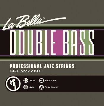 La Bella Double Bass Strings White Nylon Tape Wound Rope Core 3/4 set (7710T) : photo 1