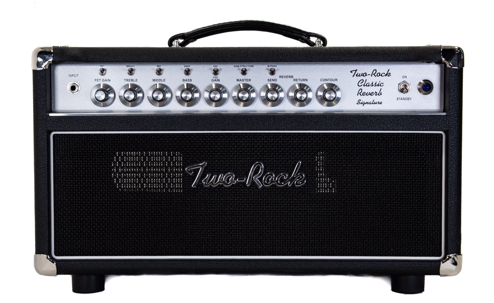 Two-Rock Classic Reverb 100 watts head, Silver anodize, Black Bronco (Classic Reverb 100 watts head, Silver anodize, Black Bronco) : photo 1