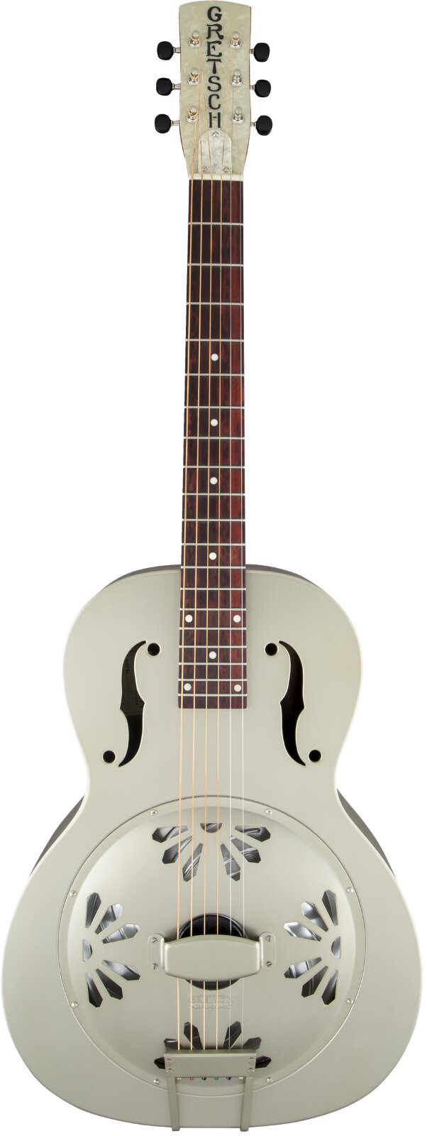 Gretsch G9201 Honey Dipper Round-Neck, Brass Body Biscuit Cone Resonator Guitar, Shed Roof Finish : photo 1