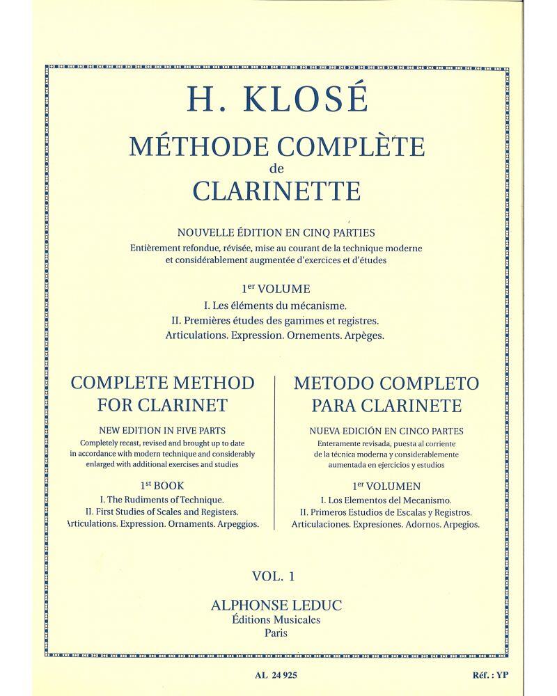 Alphonse Leduc Méthode de clarinette vol. 1 : photo 1