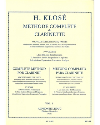 Alphonse Méthode de clarinette vol. 1