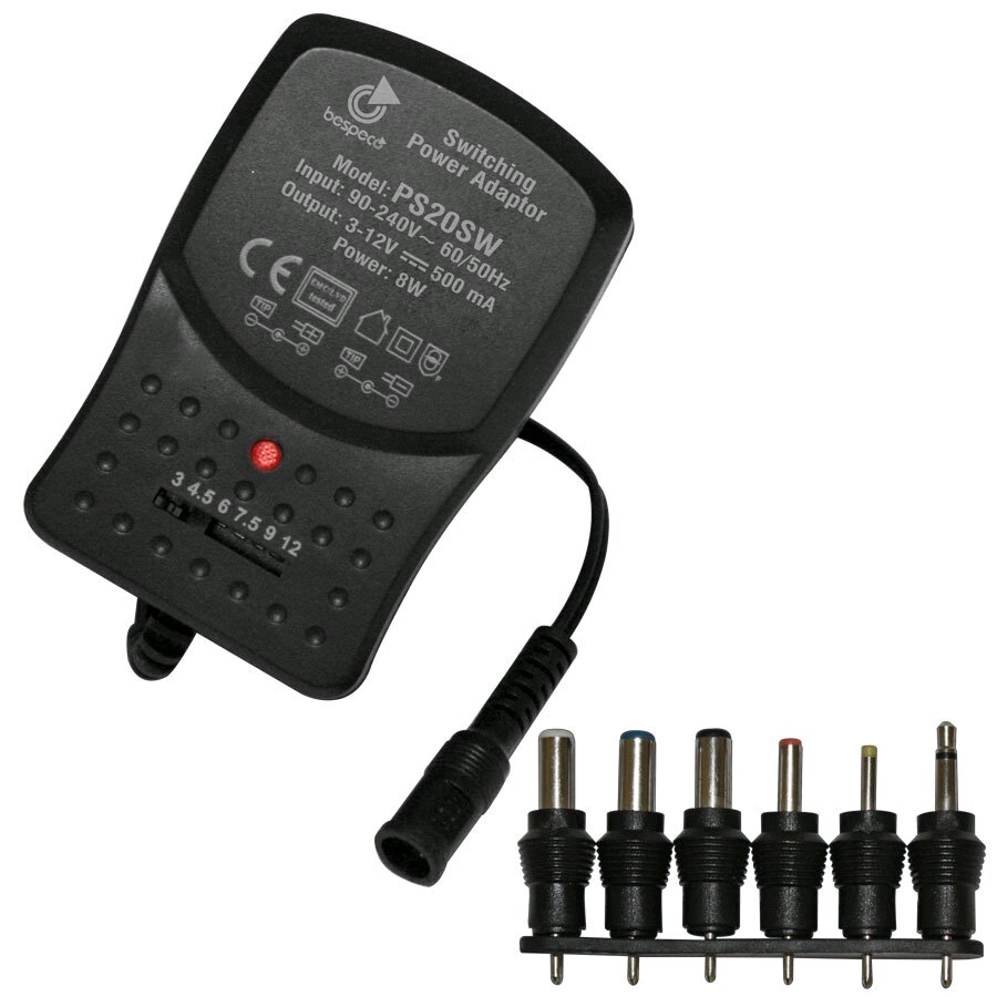 Bespeco S20SW Alimentation Multi-Voltage Power Adaptater 500mA : photo 1