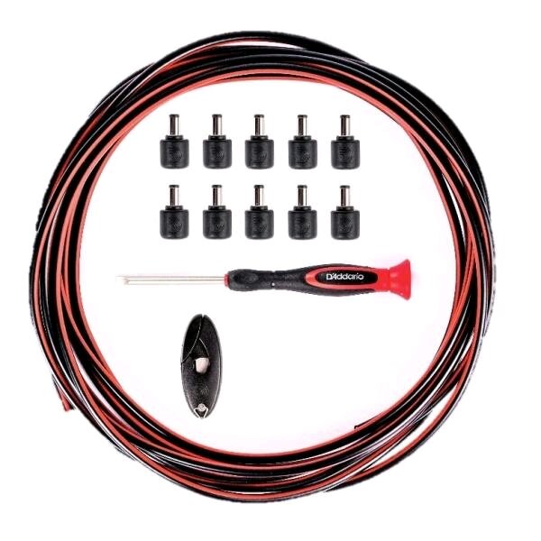 Planet Waves Solderless cable kit for powering pedals, 6m cable and 12 straight plugs, with cutting pliers : photo 1