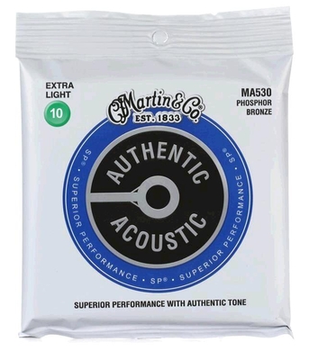 Martin & Co MA530 Authentic Acoustic SP - 92/8 Phos. Bronze .010-.047 - Extra Light