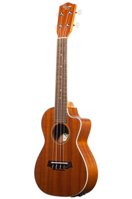 Ohana Ukulele Concert E/A Cutaway Solid Top Mahogany