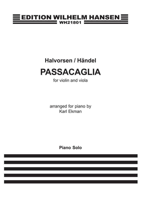 Passacaglia - Passacaille Georg Friedrich Händel_Johan Halvorsen Karl Ekman Piano English