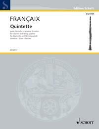 Quintet for clarinet in b flat and string quartet Jean Françaix   Clarinet and String Quartet : photo 1