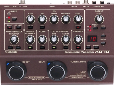 Boss AD-10 ACOUSTIC PREAMP & MULTI EFFECTS