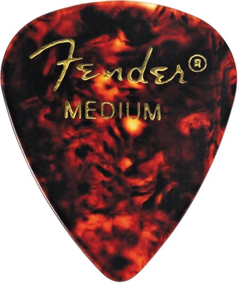 Fender Picks Tortoise Shell 351 Shape Medium Bag of 12 Pieces