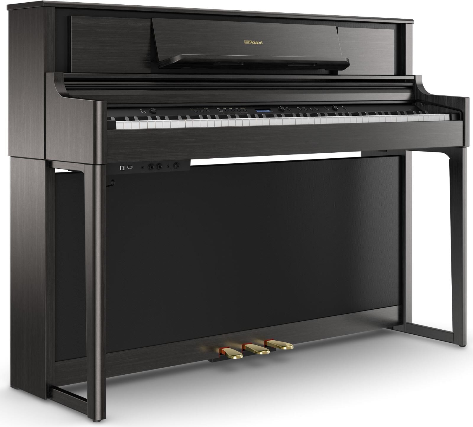 Roland LX705 SET UPRIGHT PIANO (CHARCOAL BLACK) + KSL705-CH : photo 1