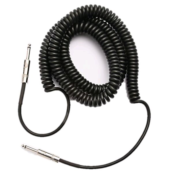 Planet Waves Custom Series Coiled Instrument Cable Noir 30