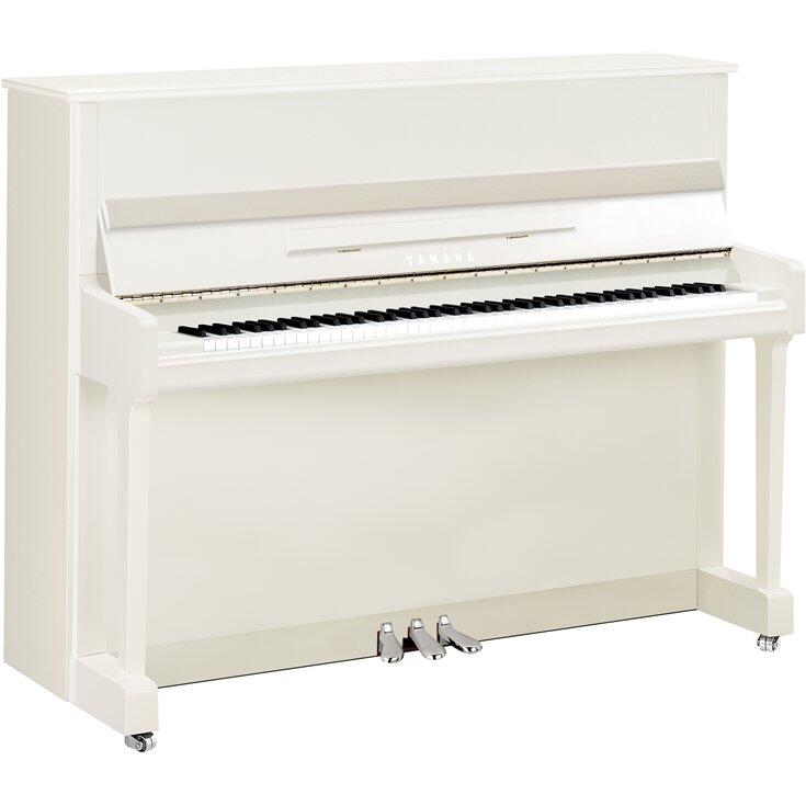 Yamaha Pianos Acoustic P116 PWHC Blanc poli-brillant Chrome 116 cm : photo 1