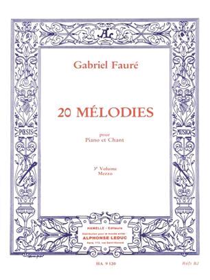 Alphonse 20 Mélodies Vol. 3 Medium Voice and Piano : photo 1