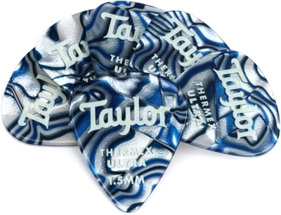 Taylor Premium Thermex Ultra Picks Blue Swirl 1.50 MM 6 pack