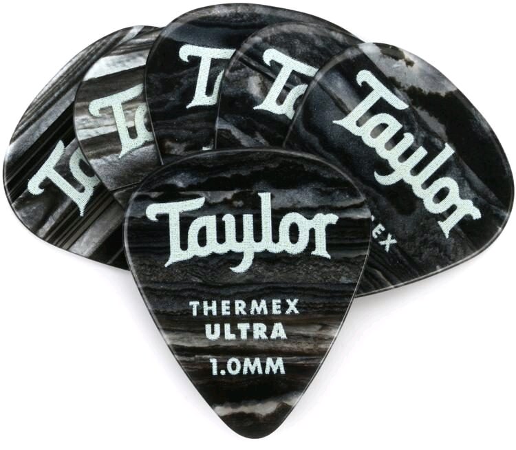 Taylor Premium Thermex Ultra Picks Black Onyx 1.00 MM 6 pack : photo 1