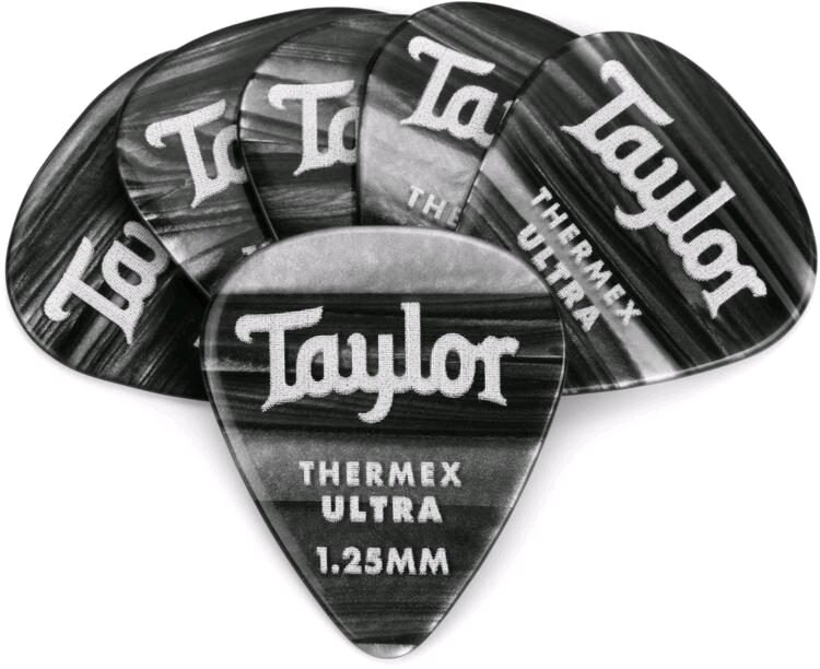 Taylor Premium Thermex Ultra Picks Black Onyx 1.25 MM 6 pack : photo 1