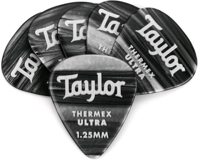 Taylor Premium Thermex Ultra Picks Black Onyx 1.25 MM 6 pack