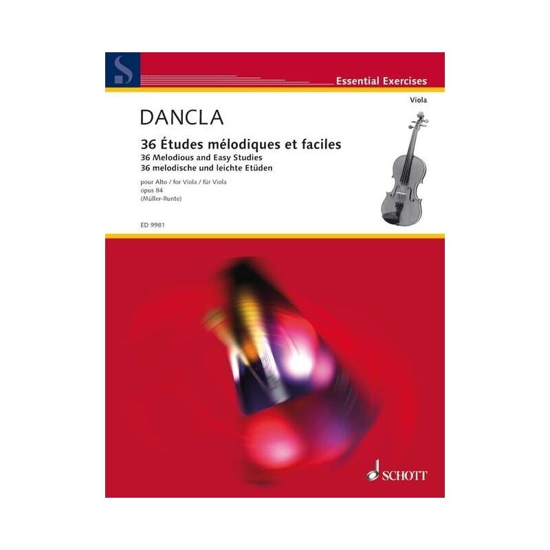 Schott Music 36 Etudes Mélodiques op. 84 Charles Dancla 36 Melodious and Easy Studies : photo 1