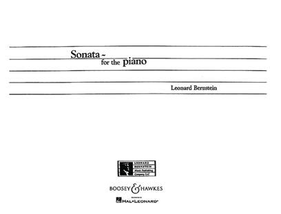Sonata  Leonard Bernstein   Klavier Buch : photo 1