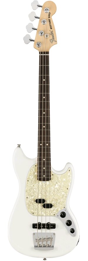 Fender American Performer Series Mustang Bass Palisandergriffbrett Arctic White : photo 1