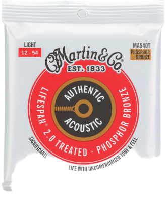 Martin & Co MA540T Authentic Acoustic. Lifespan Treated - 92/8 Phos. Bronze .012-.054 - Light