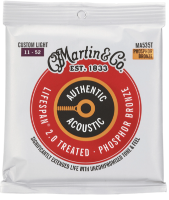 Martin & Co MA535T Authentic Acoustic Lifespan Treated - 92/8 Phos. Bronze .011-.052 - Custom Light