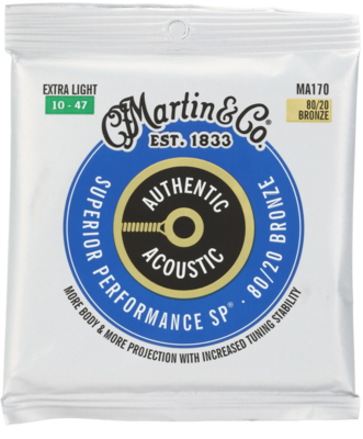 Martin & Co MA170 Authentic Acoustic SP - 80/20 Bronze .010-.047 - Extra Light