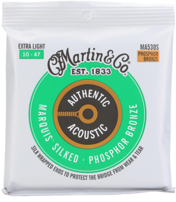 Martin & Co MA530S Authentic Acoustic Marquis Silked - 92/8 Phos. Bronze .010-.047 - Extra Light