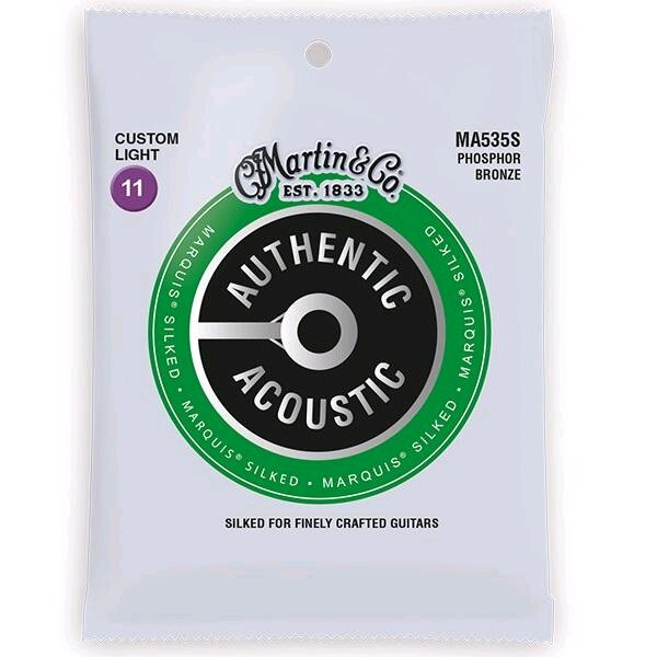 Martin & Co MA535S Authentic Acoustic, Marquis Silked - 92/8 Phos. Bronze .011-.052 - Kundenspezifisches Licht : photo 1