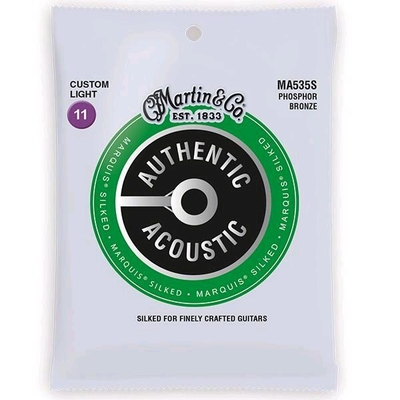Martin & Co MA535S Authentic Acoustic Marquis Silked - 92/8 Phos. Bronze .011-.052 - Custom Light