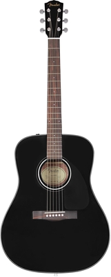 Fender CD-60 Dreadnought V3 DS Walnut Fingerboard Black