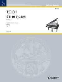 Five Time Ten Etudes op. 57 Band 2Ten studies of medium difficulty Ernst Toch : photo 1