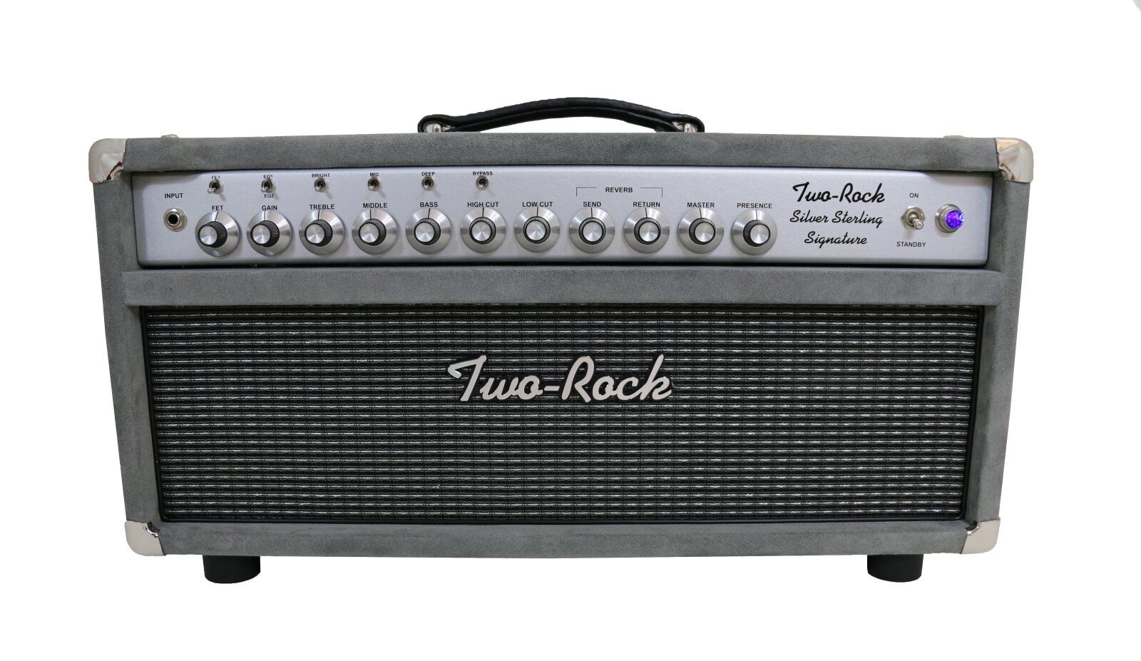 Two-Rock Silver Sterling Signature 100 Watt Head, Silver Anodize, Grill and Knobs, Grey Suede finish : photo 1