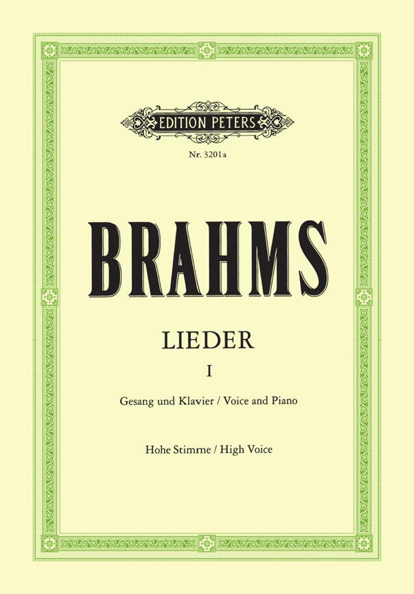 Lieder Vol.1  Johannes Brahms  Vocal and Piano Buch Klassik EP3201A (EP3201A) : photo 1