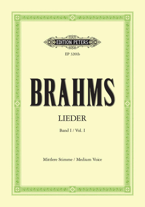 Edition Peters Complete Songs - Volume 1  Johannes Brahms  Vocal and Piano Buch Klassik EP3201B (EP3201B) : photo 1