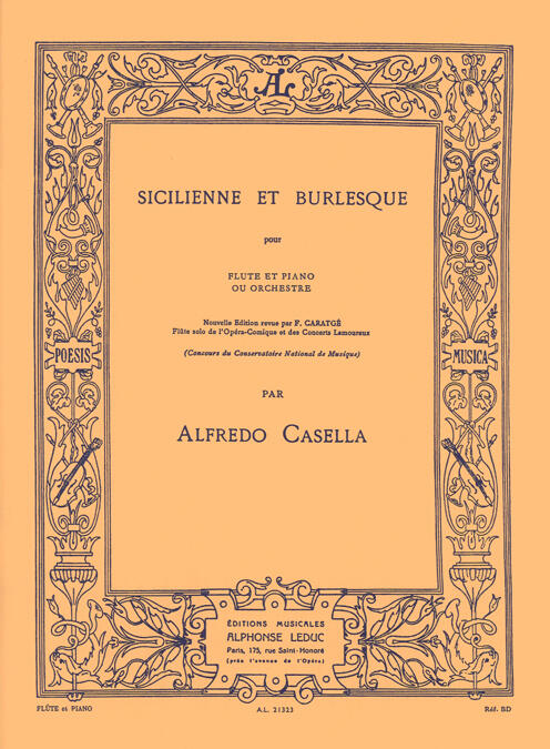 Alphonse Sicilienne & Burlesque   Casella  Flöte und Klavier : photo 1